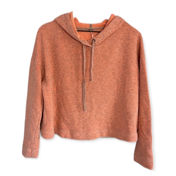 Free People Tops - Free People Pink Orange Drawstring Hoodie XS
